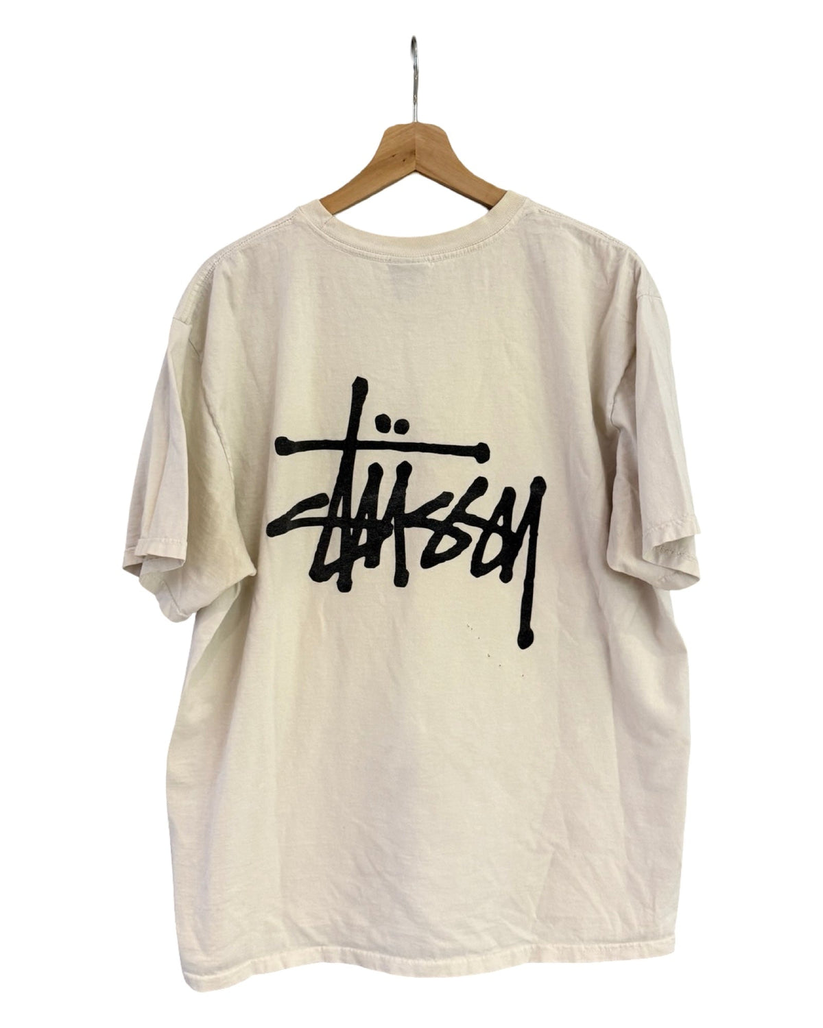 Vintage Stussy Light Tan Logo Tee product image 1
