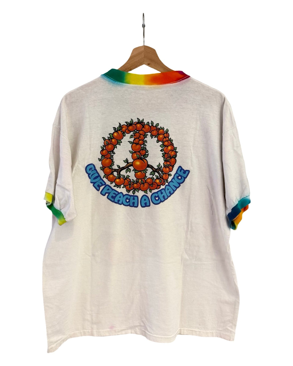 Vintage 90s Allman Brothers Band Give Peach Tie Dye Ringer product image 2