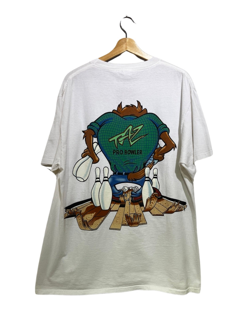 Vintage 1995 Taz Looney Tunes Bowling Double Sided Tee product image 2