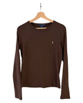 Womens Vintage Polo Ralph Lauren Sport Brown Long Sleeve Tee product image 1