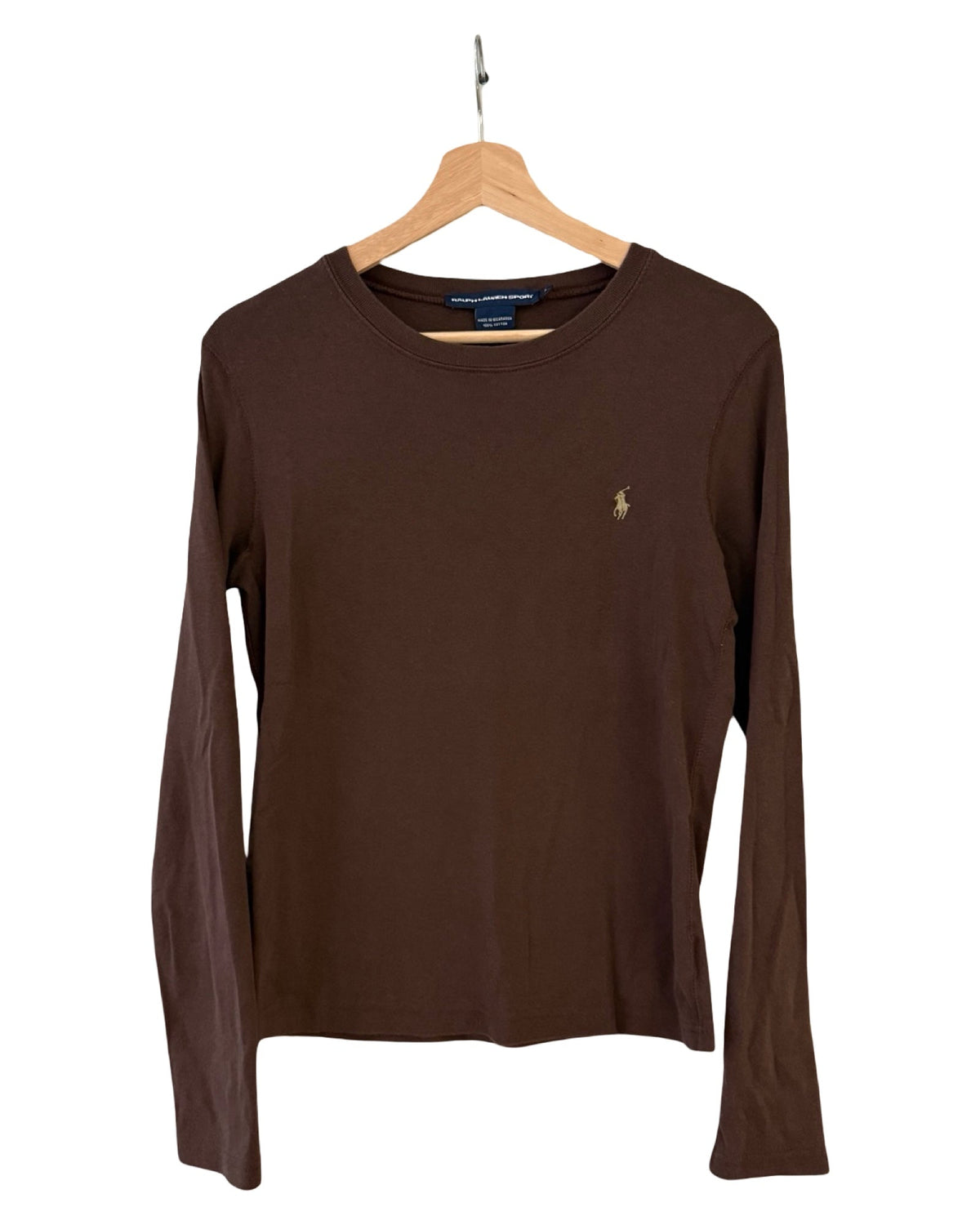 Womens Vintage Polo Ralph Lauren Sport Brown Long Sleeve Tee product image 1