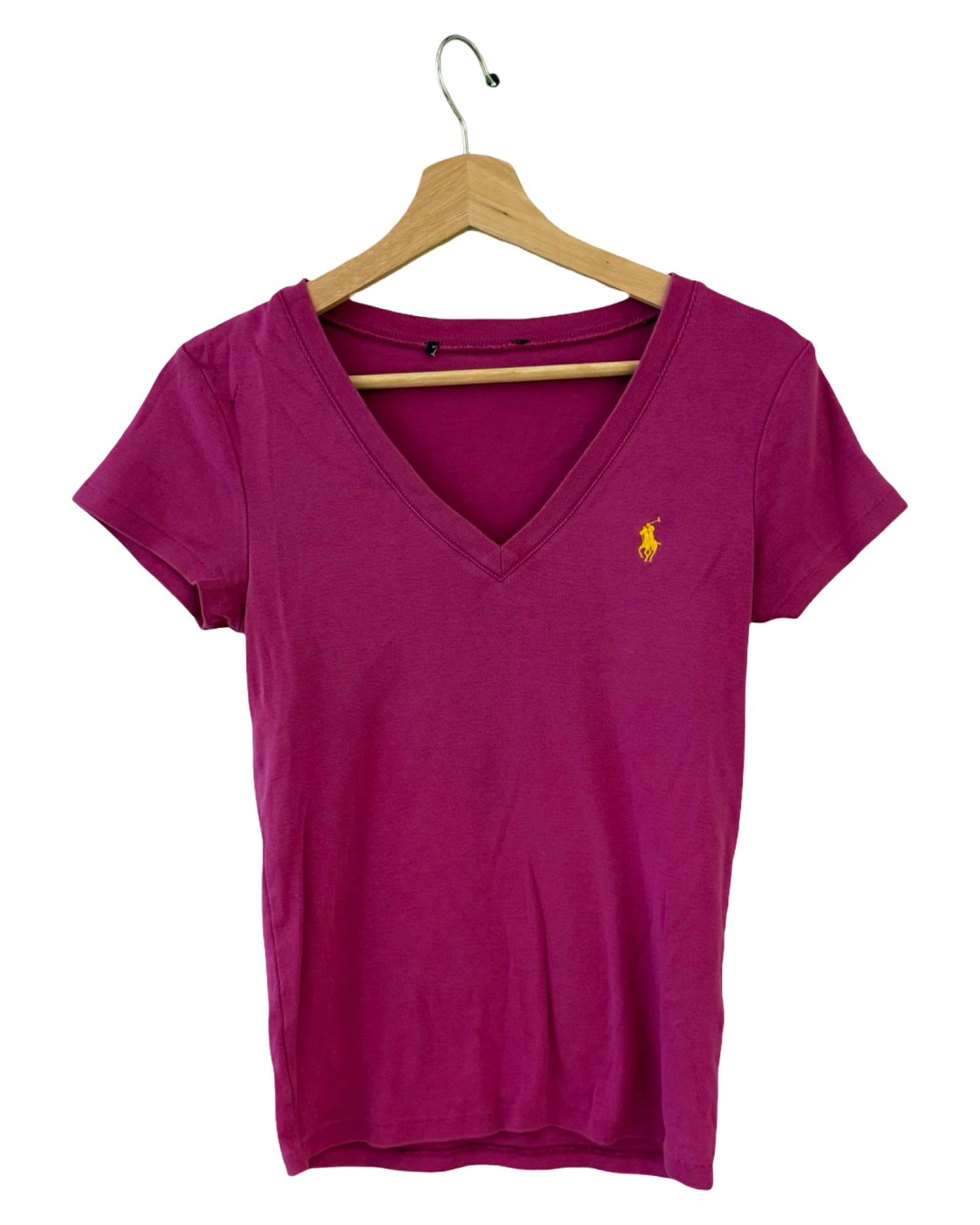 Womens Vintage Polo Ralph Lauren Pink V-Neck Tee product image 1