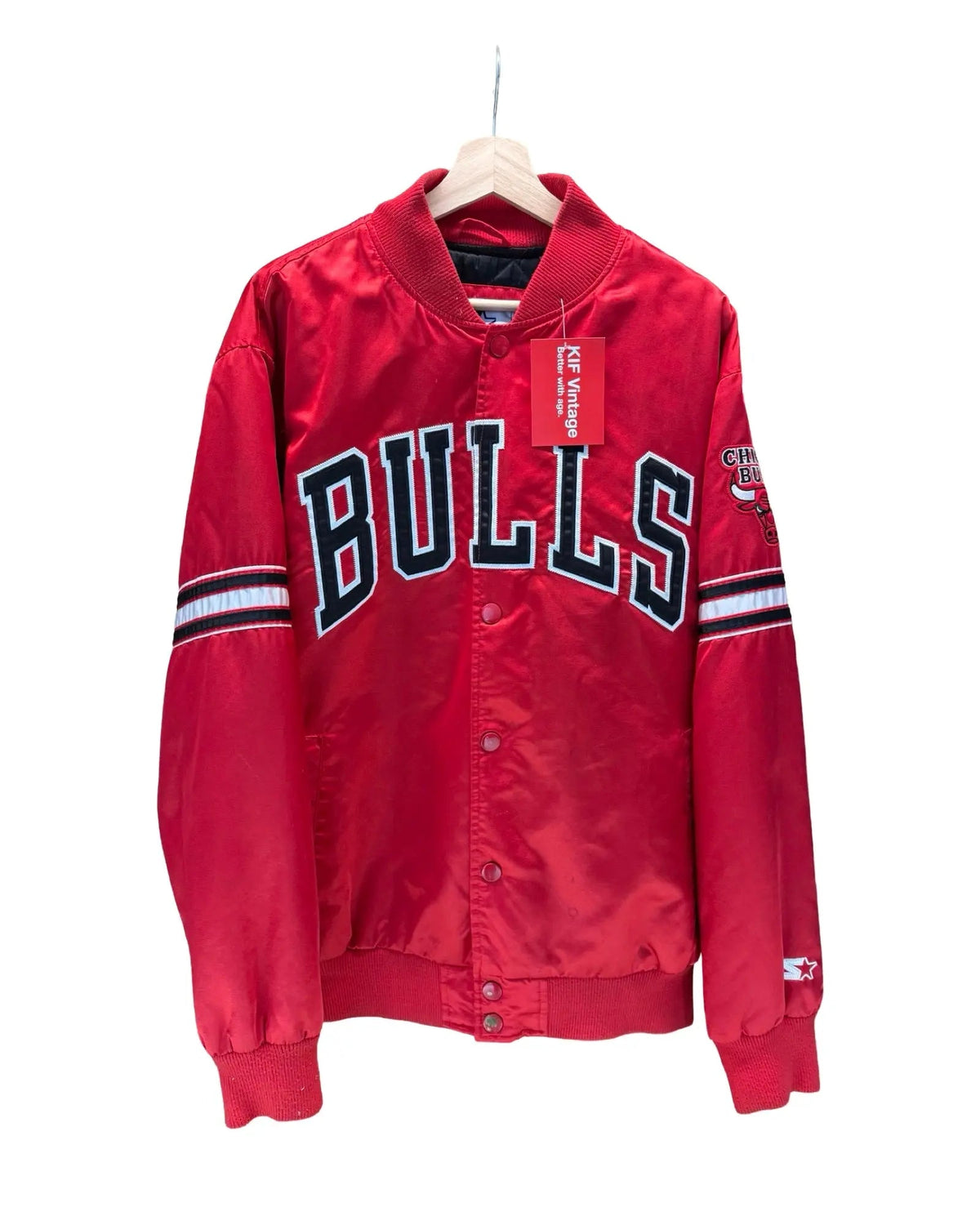 Vintage 90s Chicago Bulls Starter Satin Jacket product image 1