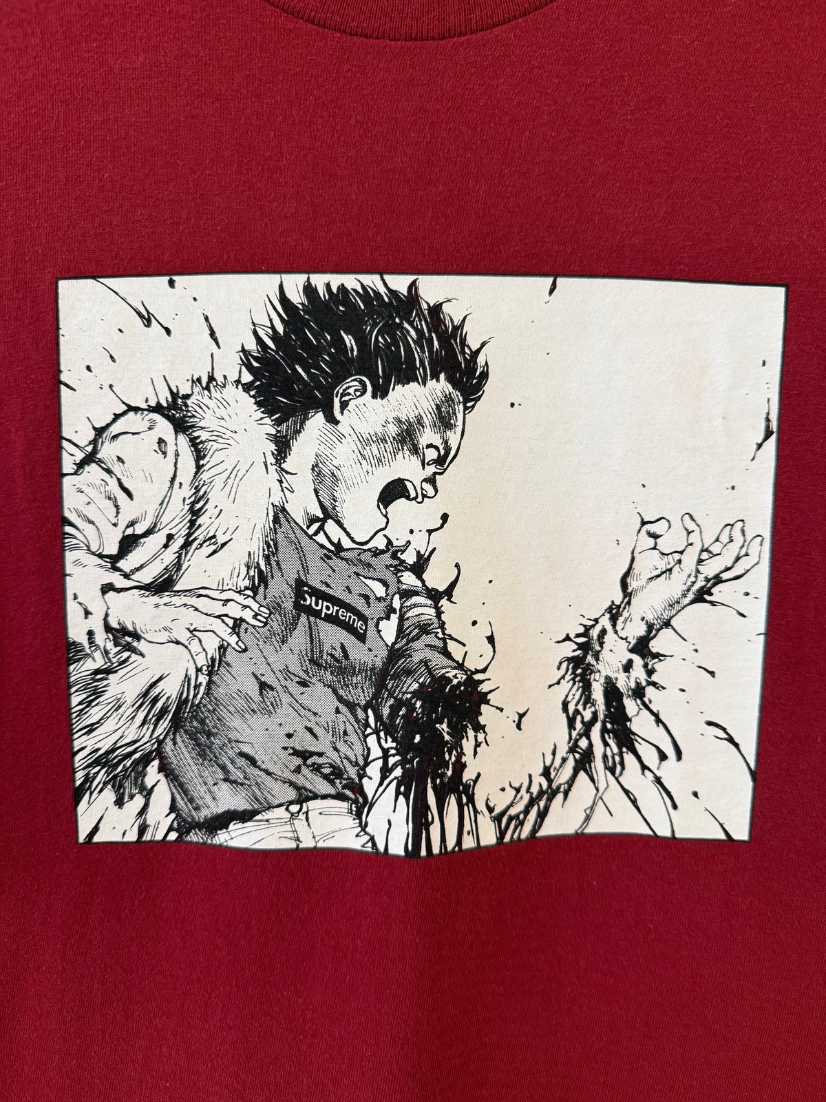 2017 Supreme x Akira Arm Burgundy Anime Tee product image 2