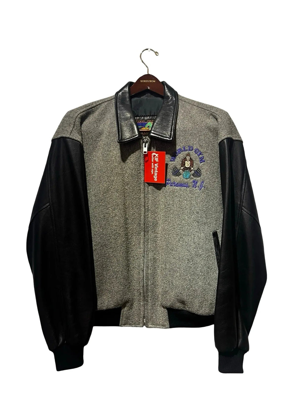 Vintage 90s World Gym Tony Nowak Varsity Jacket product image 2