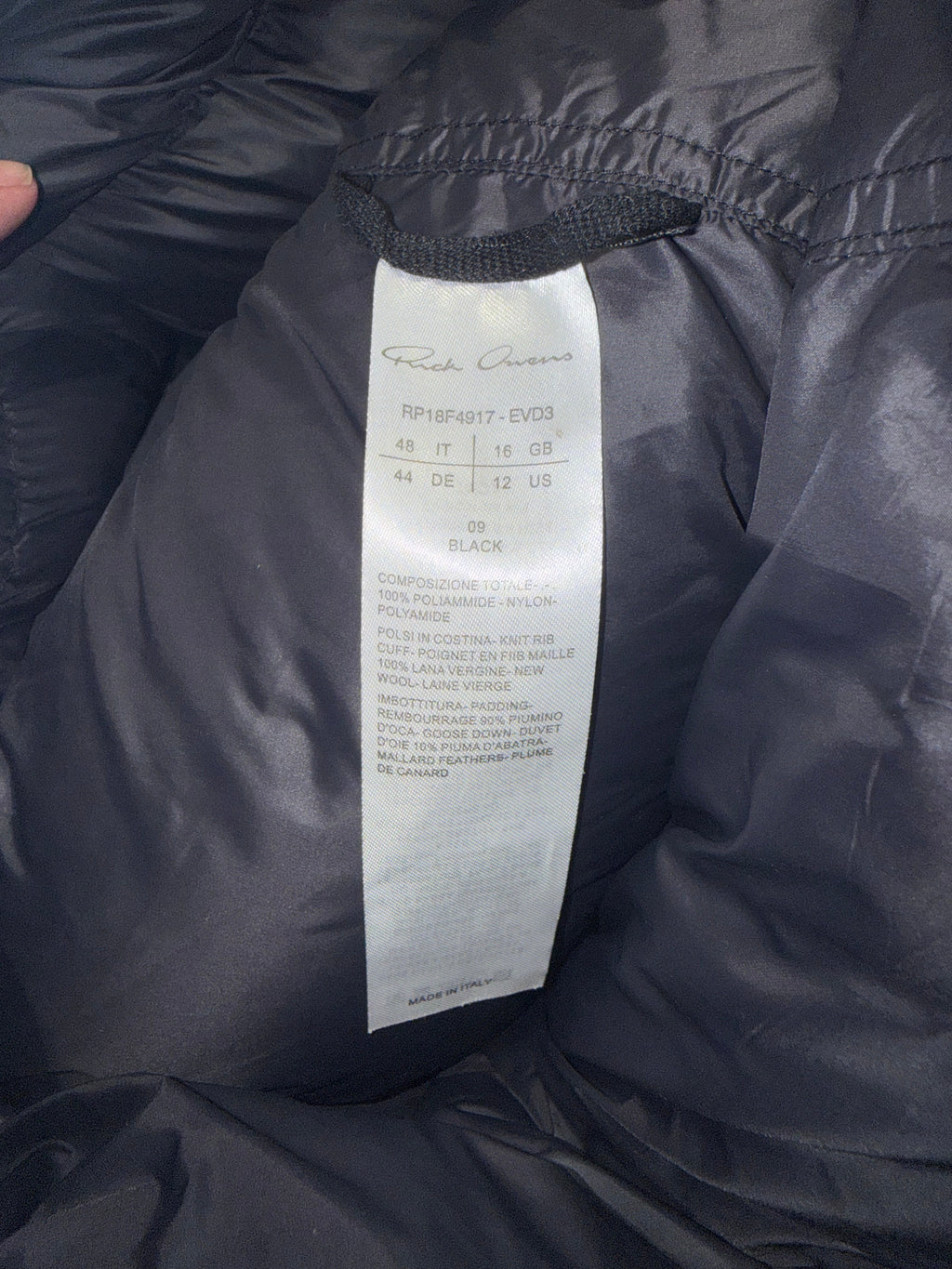Rick Owens FW18 Sisyphus Down Puffer Jacket product image 5