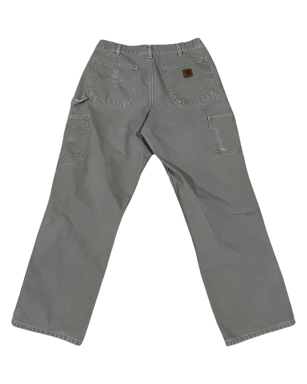 33 x 30 Vintage 90s Carhartt Light Gray Carpenter Pants product image 1
