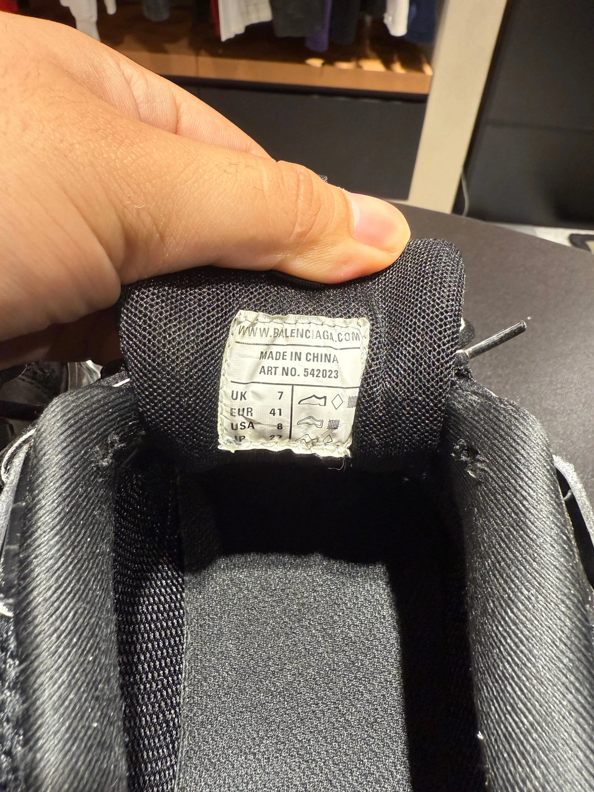 Balenciaga Faded Black Track Runner Size 8