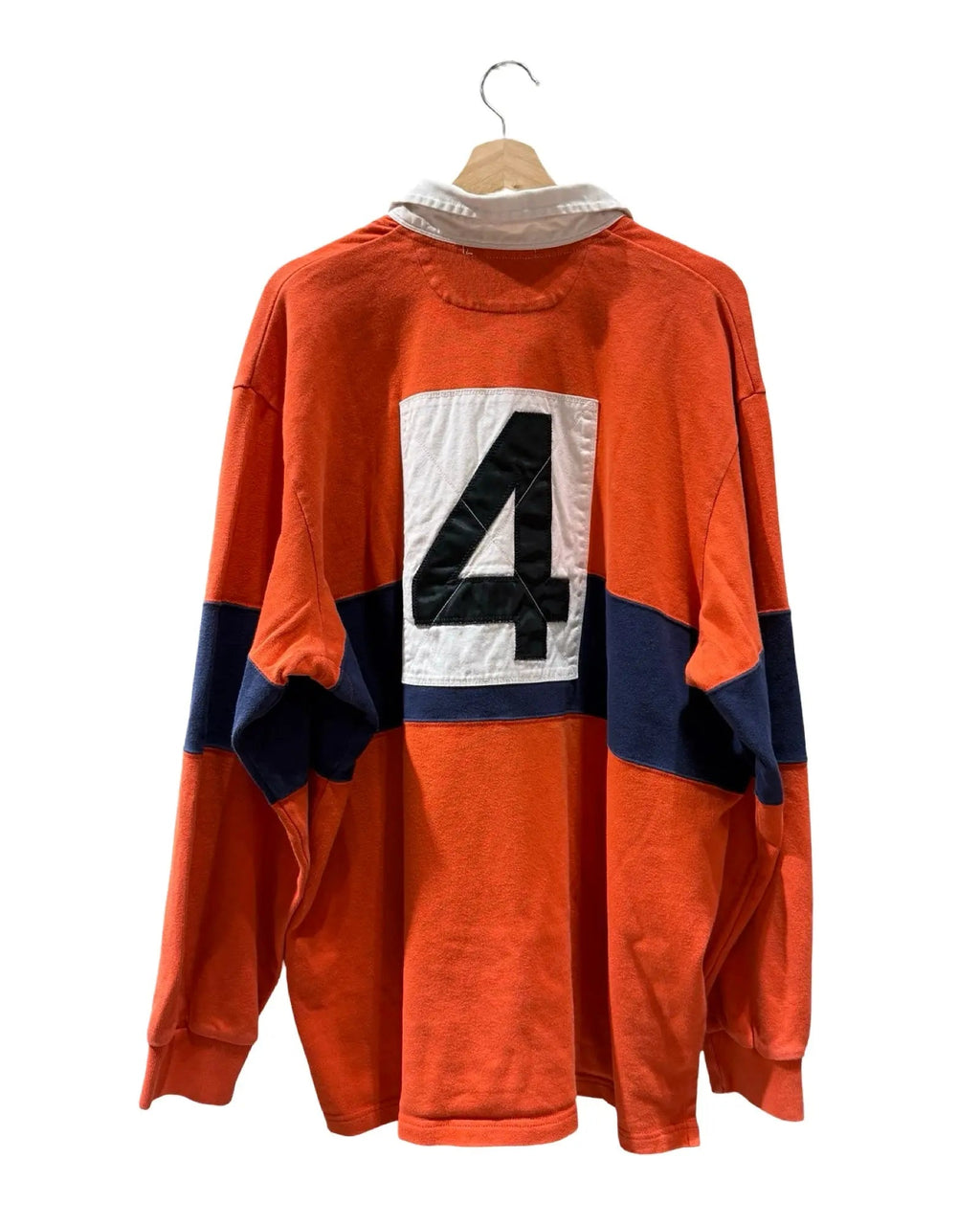 Vintage 90s Polo Sport Ralph Lauren 4 L/S Orange Blue Rugby product image 2