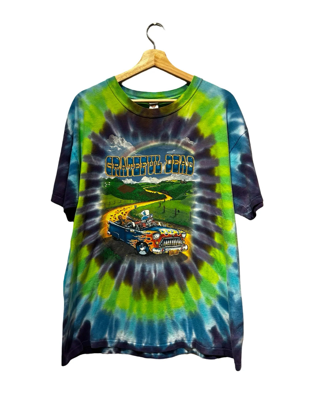Vintage 90s Grateful Dead Truckin Tie Dye Tee product image 1