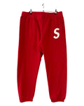 FW20 DS Supreme Leather Patch Red Sweatpants