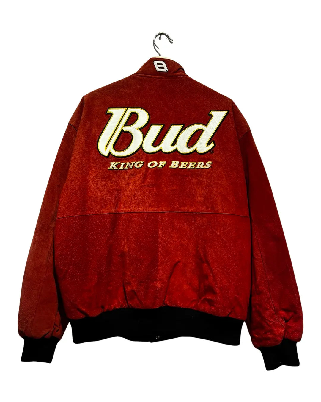 Vintage 90s Nascar Budweiser Suede & Leather Jacket product image 2
