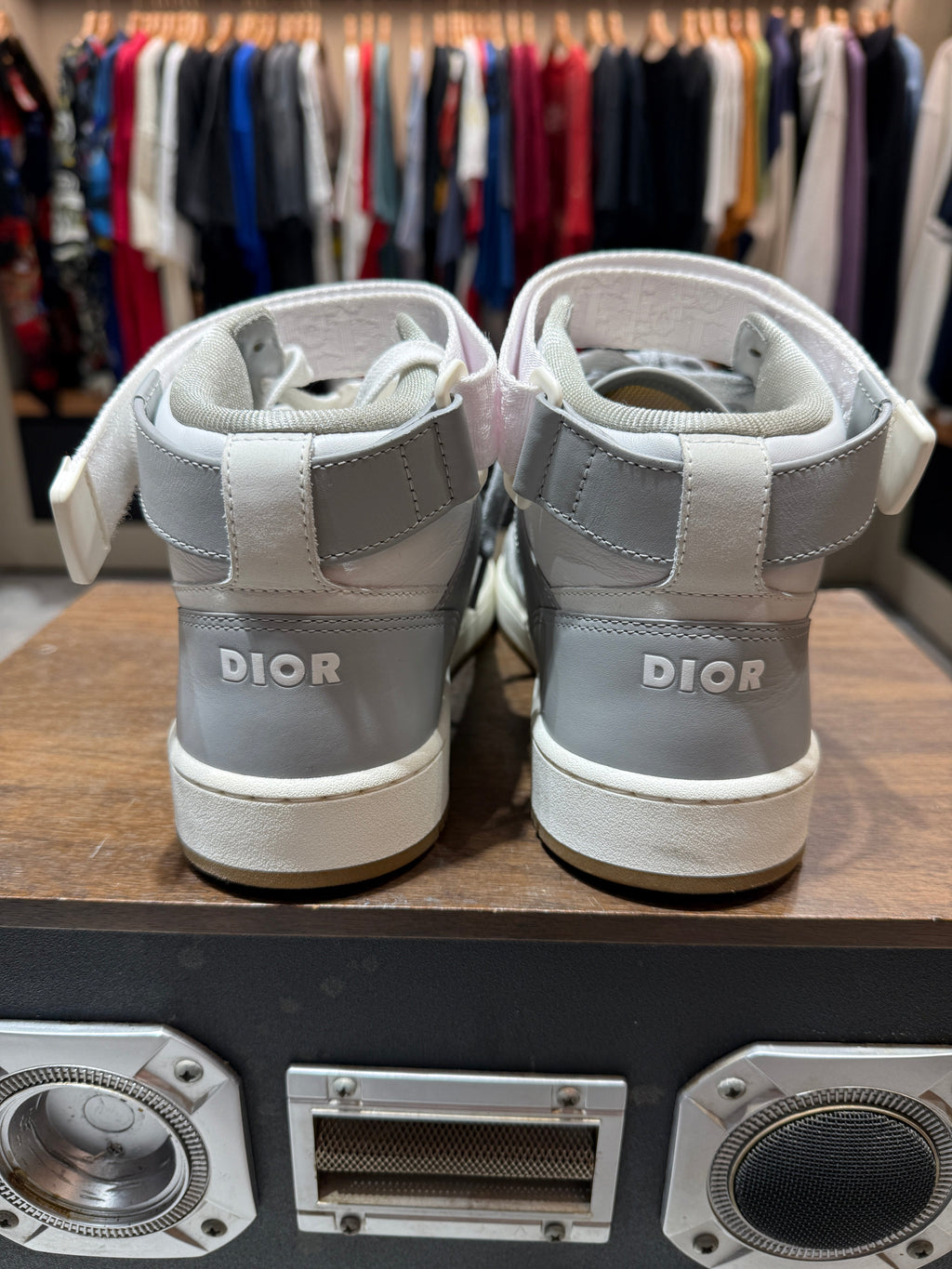 US 9 Dior B27 High Oblique Grey Sneakers