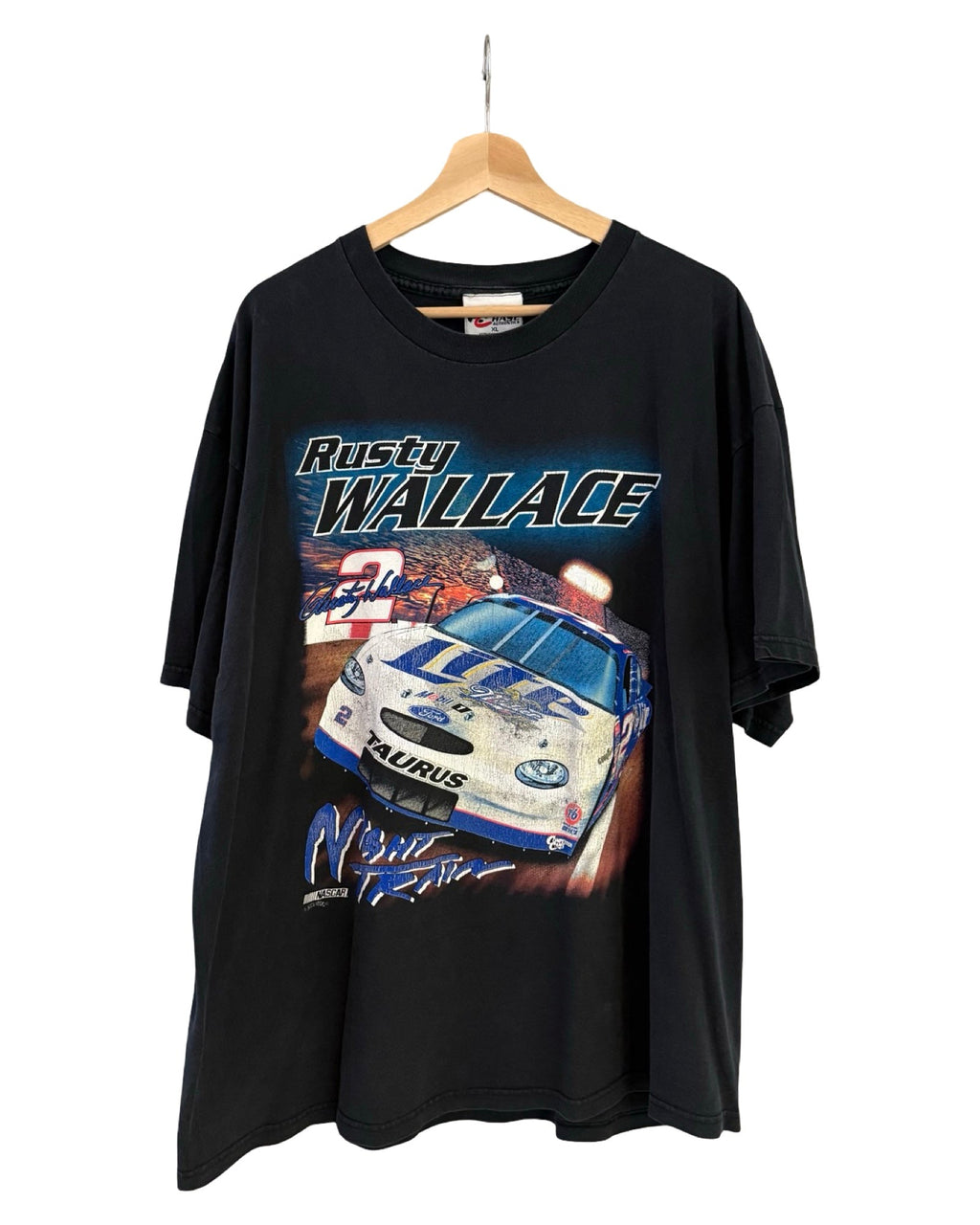 Vintage 90s Nascar Rusty Wallace Night Train Racing Tee product image 1