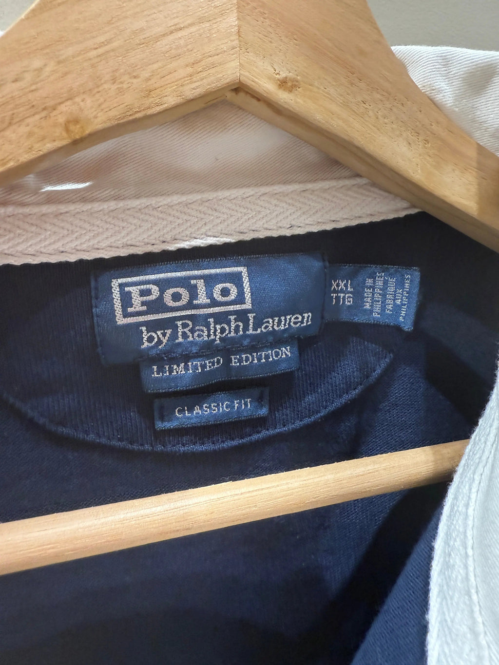 Vintage Polo Ralph Lauren Five Horsemen Navy L/S Rugby Shirt product image 3