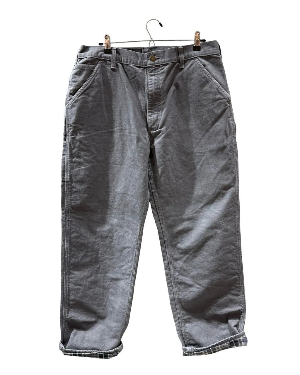 Vintage Carhartt Gray Flannel Lined Carpenter Pants product image 1