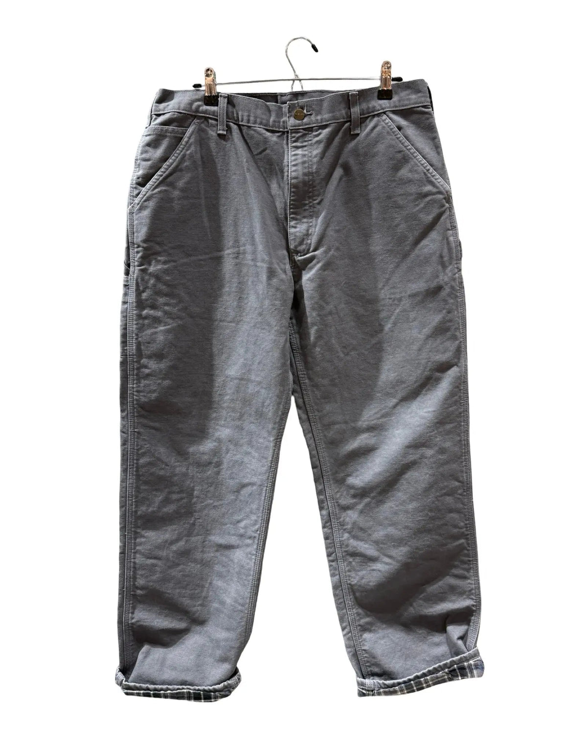 Vintage Carhartt Gray Flannel Lined Carpenter Pants product image 1