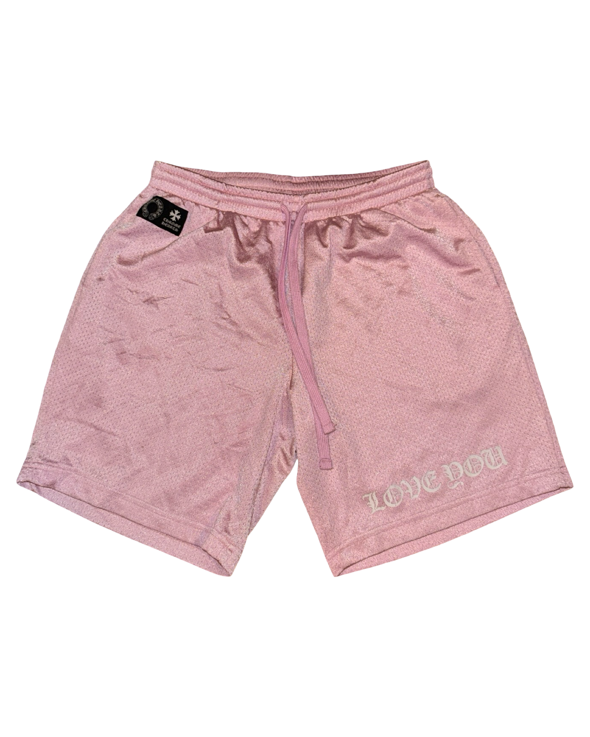 Chrome Hearts Love You Pink Mesh Shorts product image 1