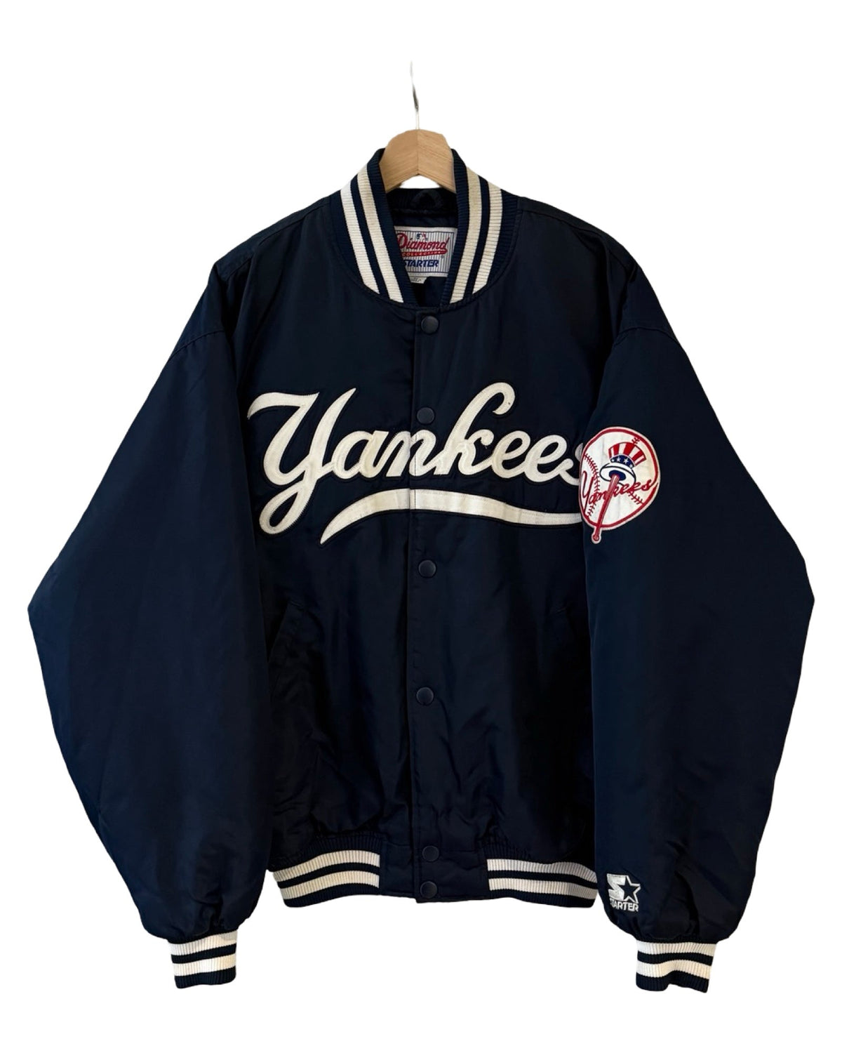 Vintage 90s New York Yankees Starter Diamond Bomber Jacket product image 1