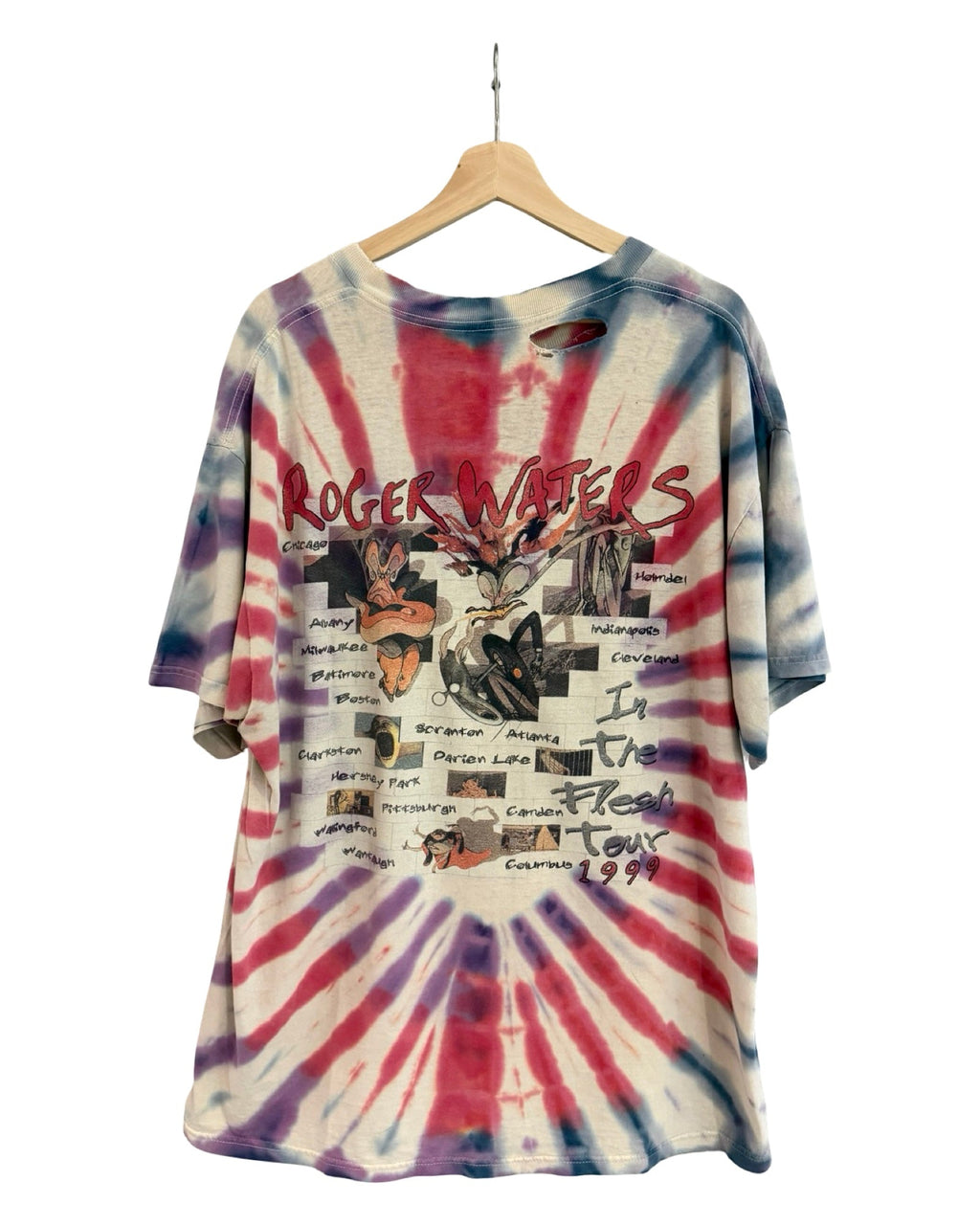 Vintage 1999 Pink Floyd Roger Waters Tie Dye Tour Tee product image 2