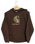 Vintage Y2K Carhartt Brown Logo Hoodie product image 1