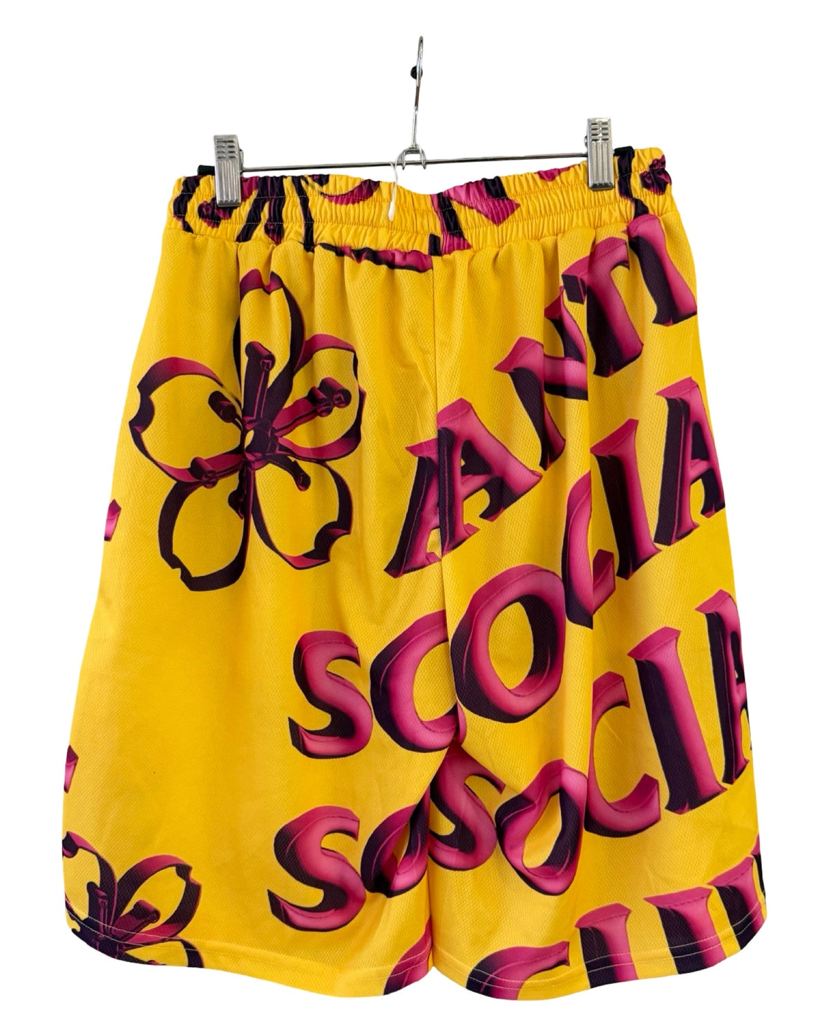 Anti Social Club Yellow Mesh Shorts product image 2