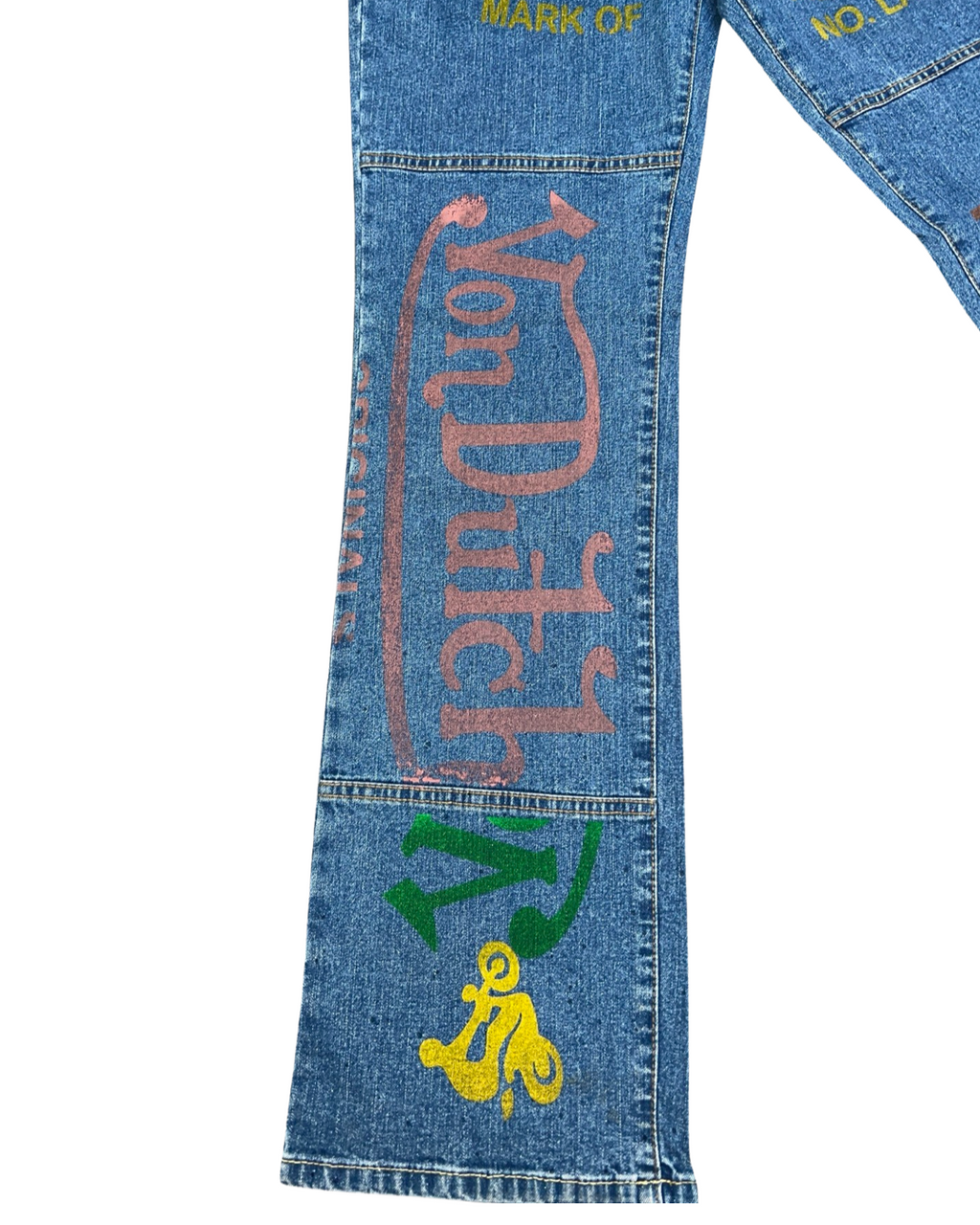 W 11 / M 30 Vintage Von Dutch Sample Big Print Jeans