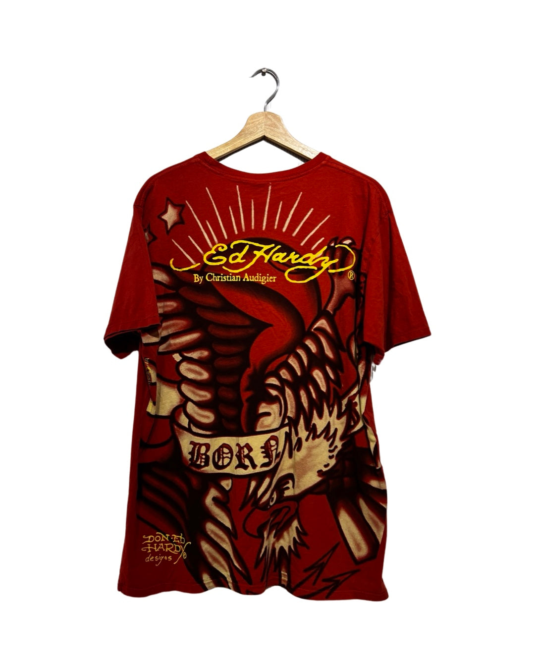 BJ ed hardy red short sleeve aop