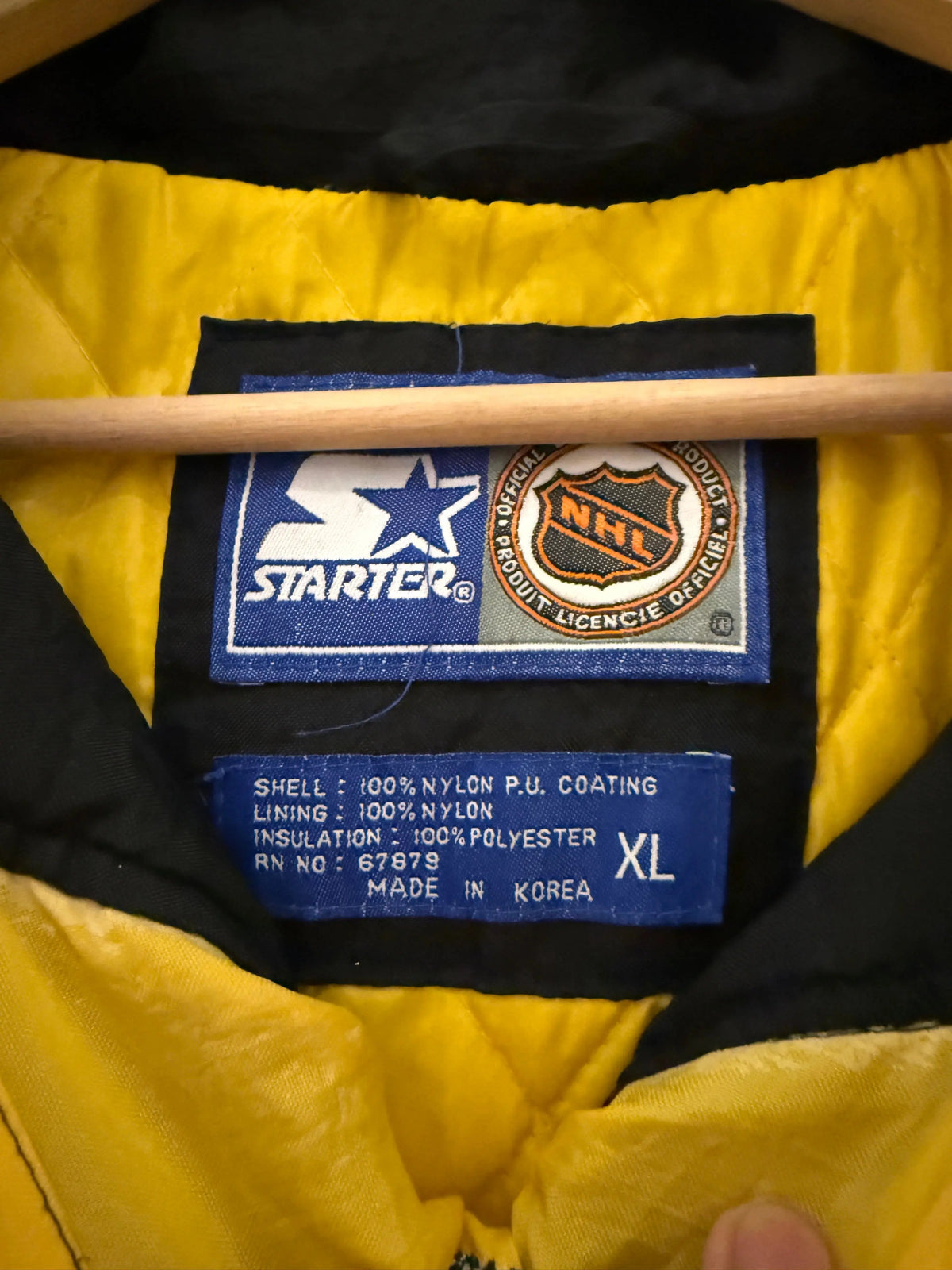 Vintage 90s Boston Bruins NHL Starter Half Zip Jacket product image 3