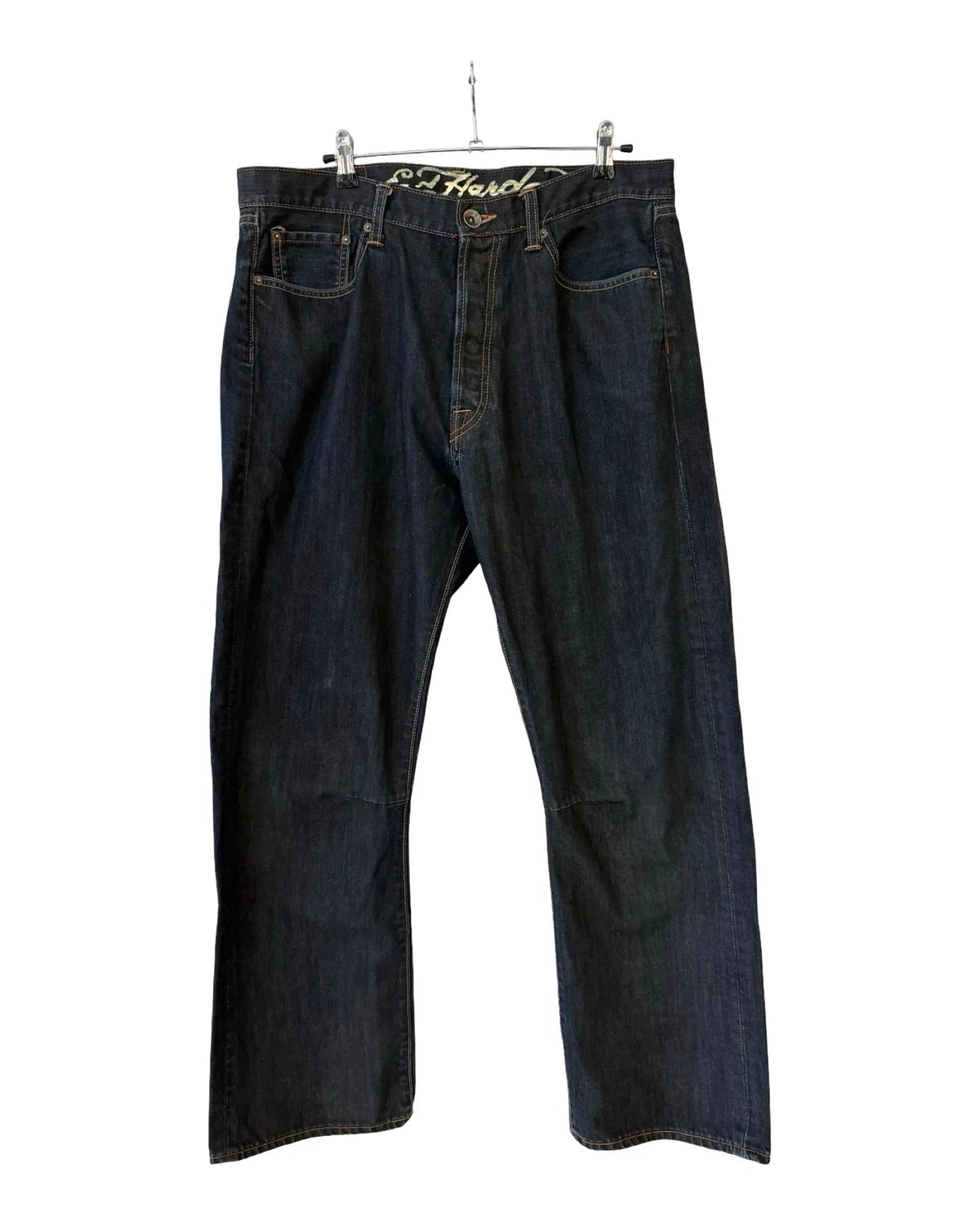 Vintage 36x32 Ed Hardy Baggy Embroidered Jeans