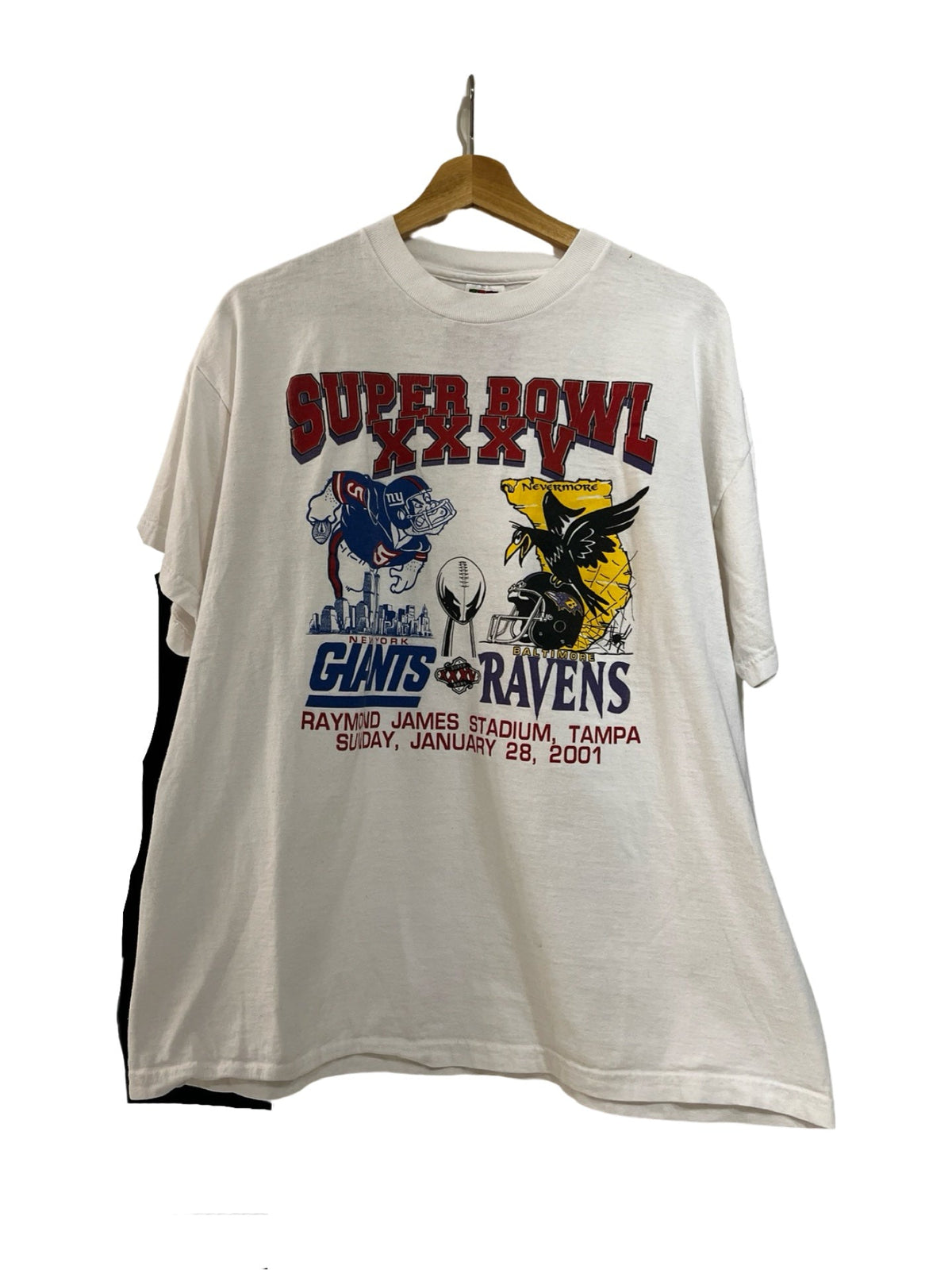 Vintage 2001 Baltimore Ravens vs NY Giants Super Bowl Tee product image 1
