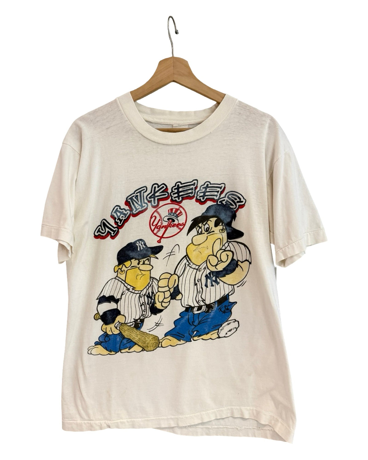Vintage 90s Rare New York Yankees Flintstones Tee product image 1