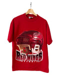 Vintage 90s Detroit Red Wings NHL Helmet Promo Tee product image 1