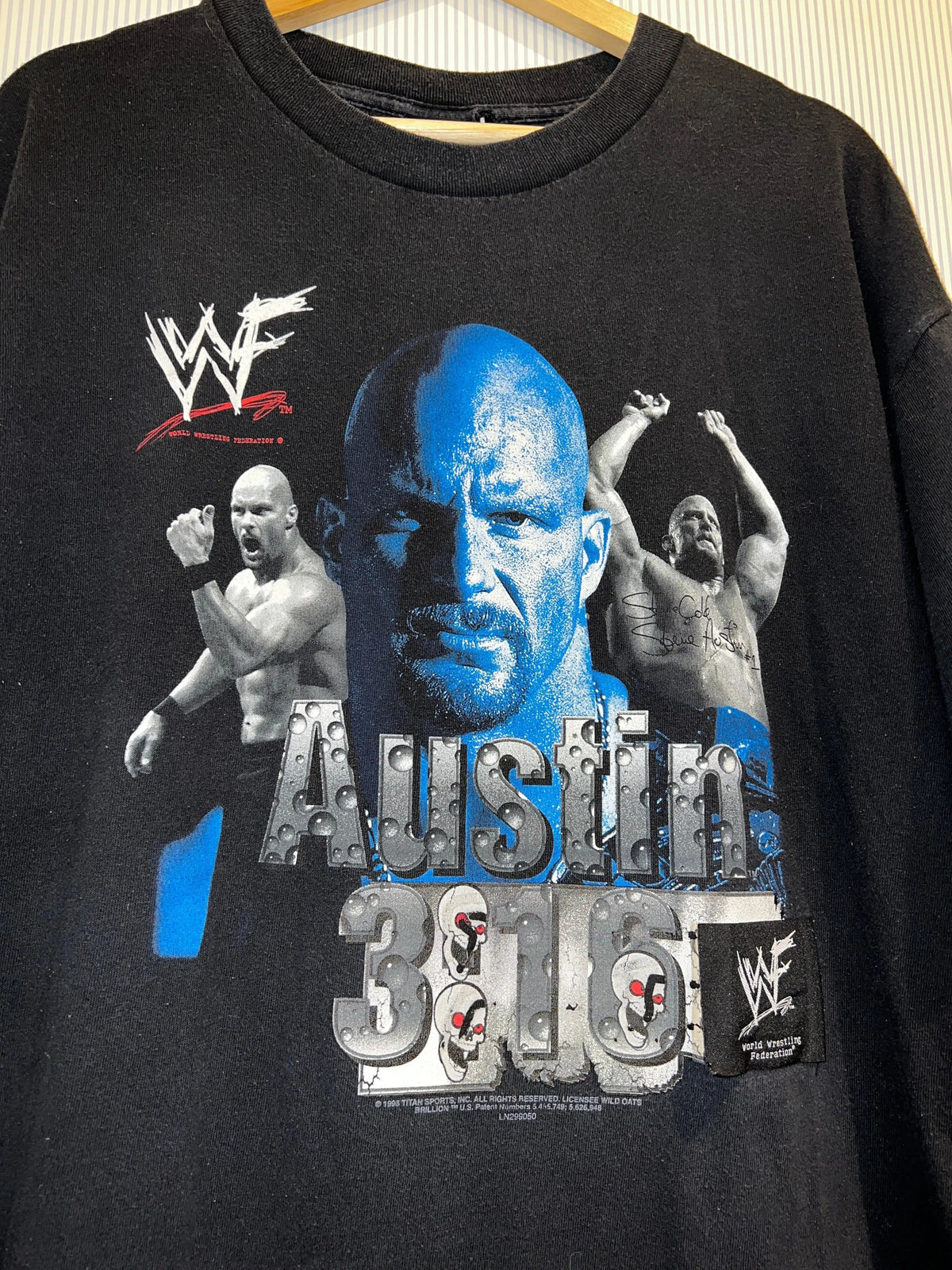 Vintage 1998 WWF Stone Cold Steve Austin Patch Tee product image 2