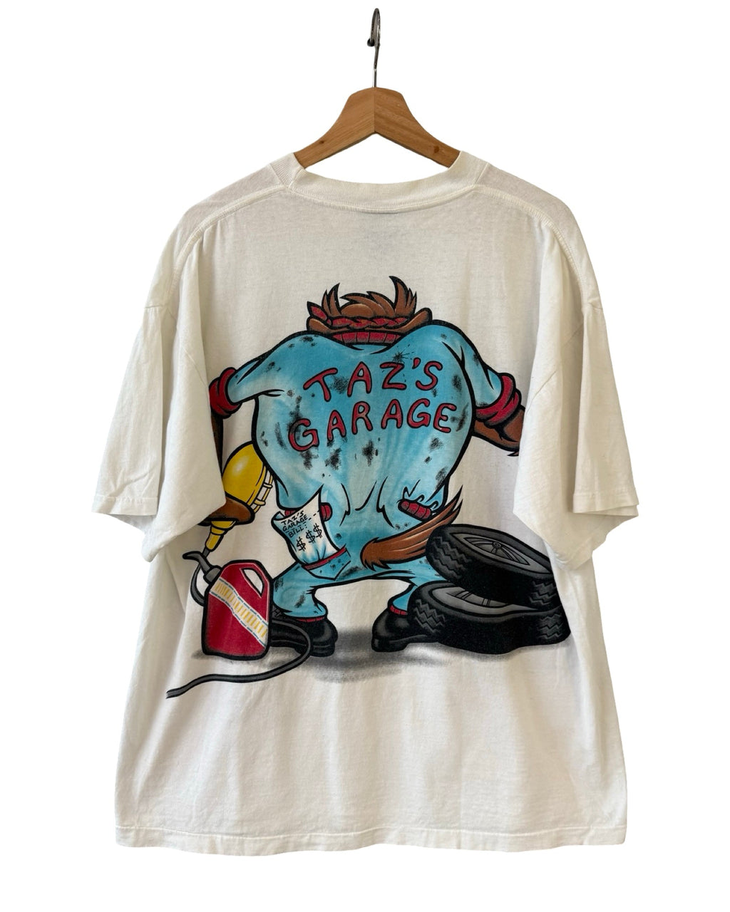 Vintage 1994 Looney Tunes Taz Mechanic Double Sided Tee product image 2