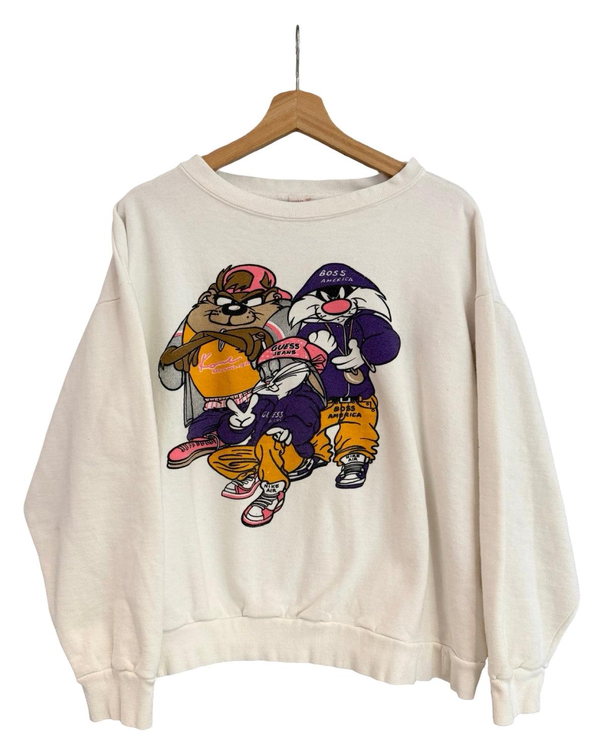 Vintage 90s Looney Tunes Hip Hop Boxy Crewneck