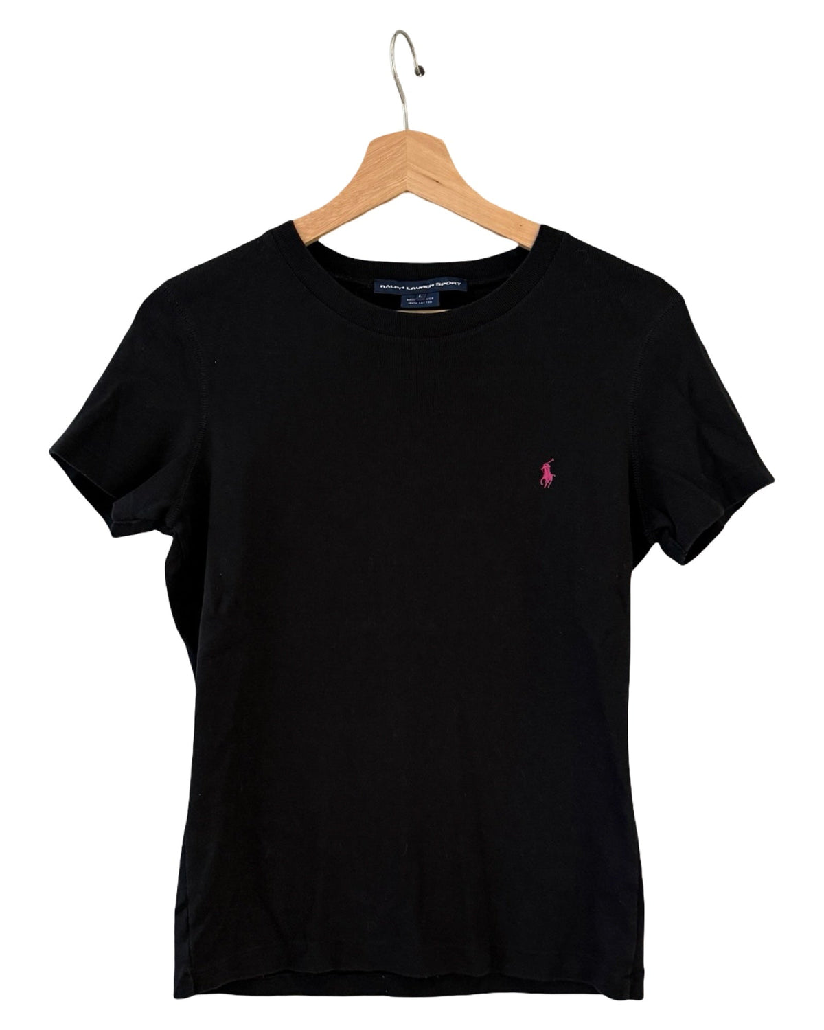 Womens Vintage Ralph Lauren Sport Black Pink Tee product image 1