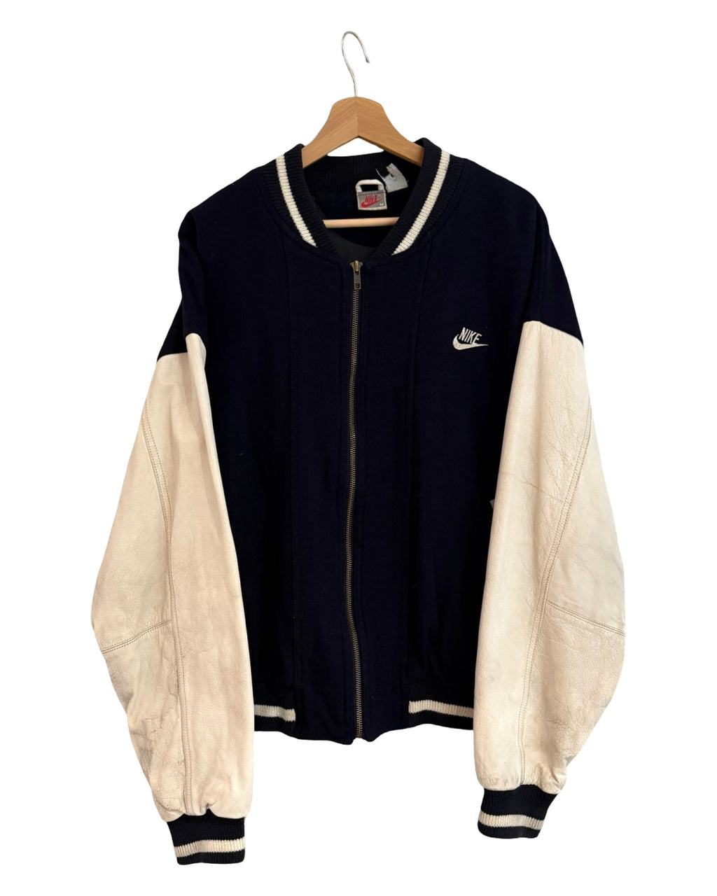 Vintage 80s Nike Blue Varsity Jacket product image 1