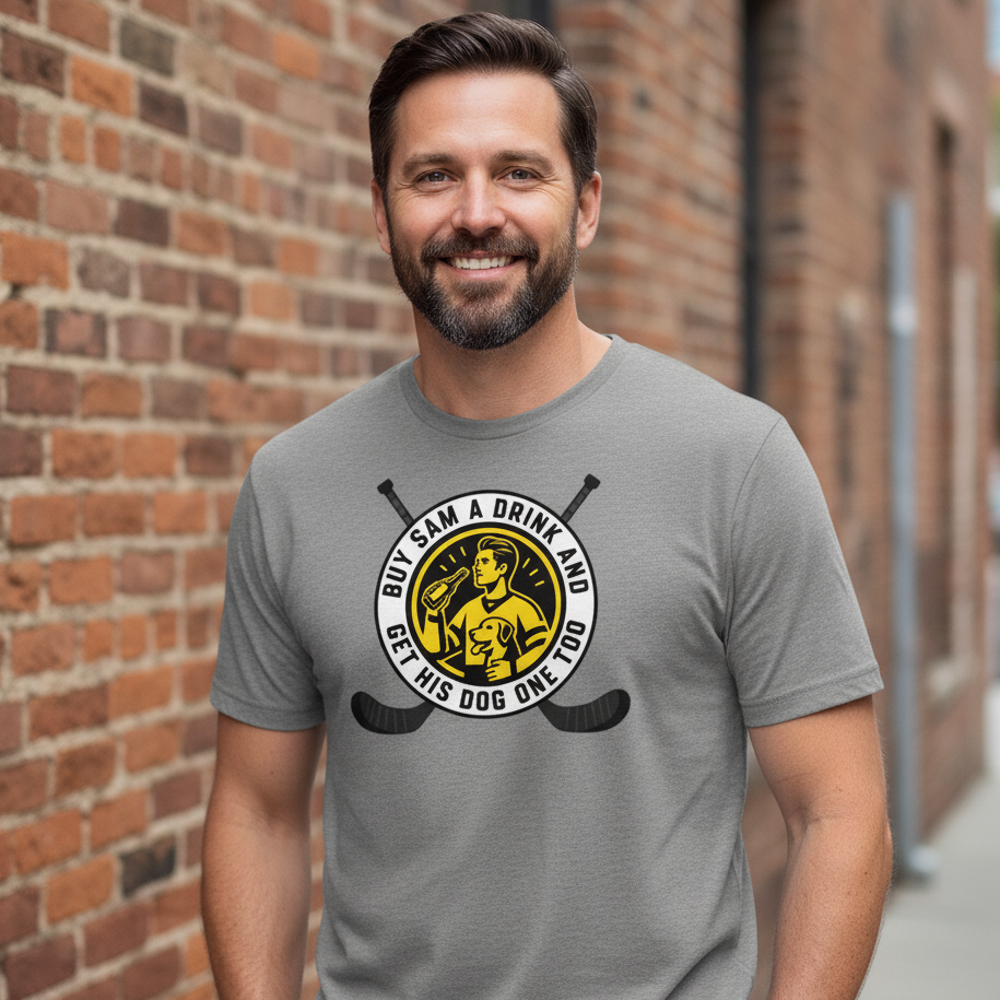 Buy Sam a Drink and Get His Dog One Too | Triblend Tee product image 2