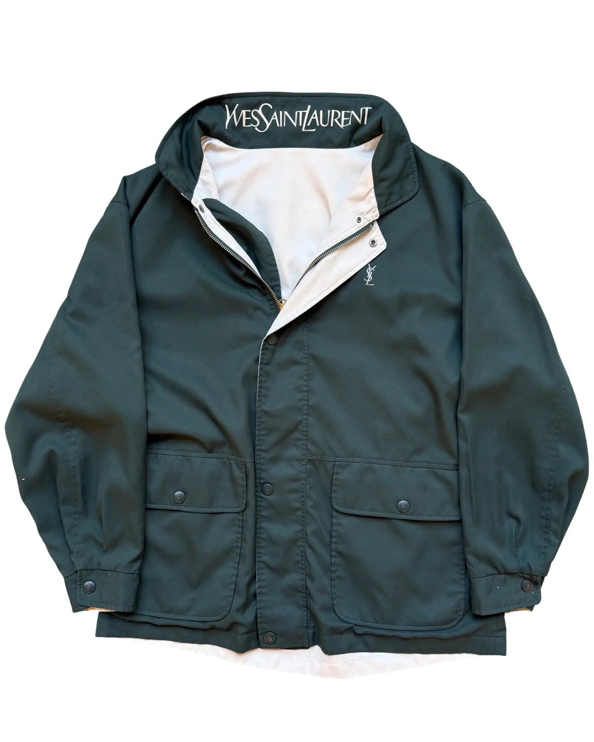 Vintage 90s YSL Yves Saint Laurent Reversible Windbreaker