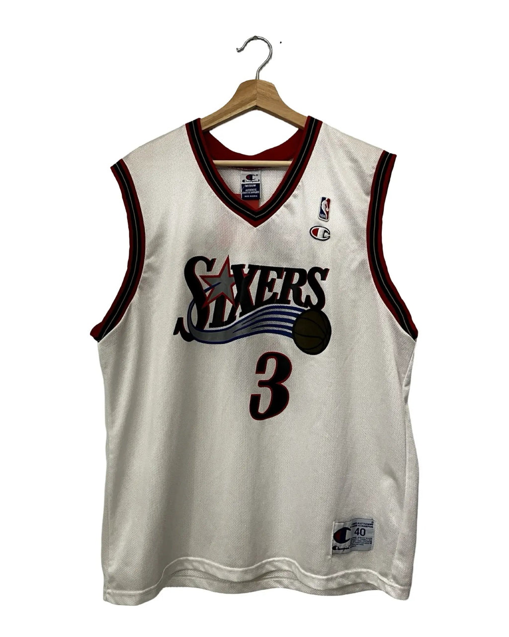 Vintage 2002 Allen Iverson 76ers 3 Champion Jersey product image 1