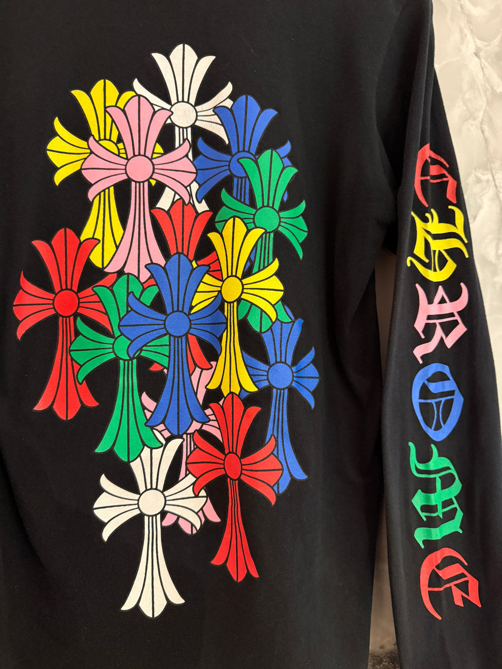 Chrome Hearts Multicolor Crosses Long Sleeve Pocket Tee product image 3