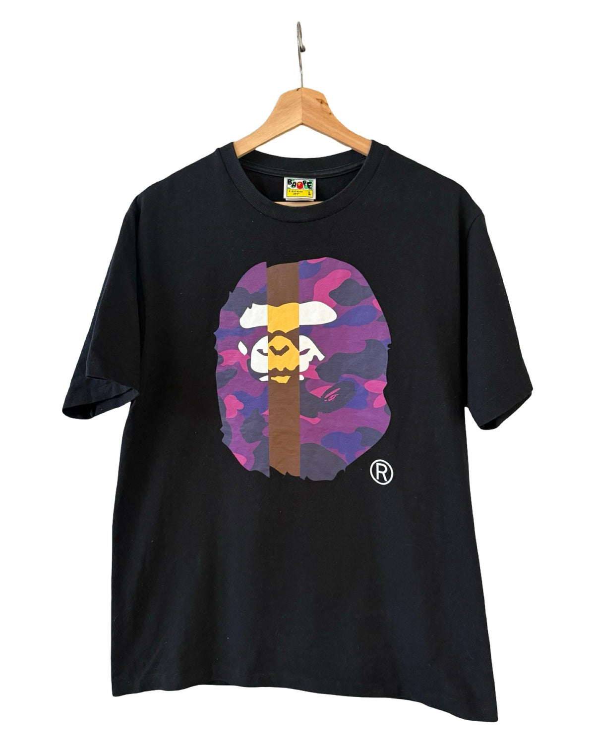 Bape A Bathing Ape Split Camo Head Logo Tee product image 1