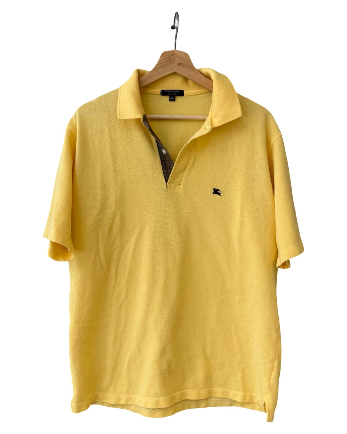 Vintage y2k Burberry London Check Yellow Polo Shirt product image 1