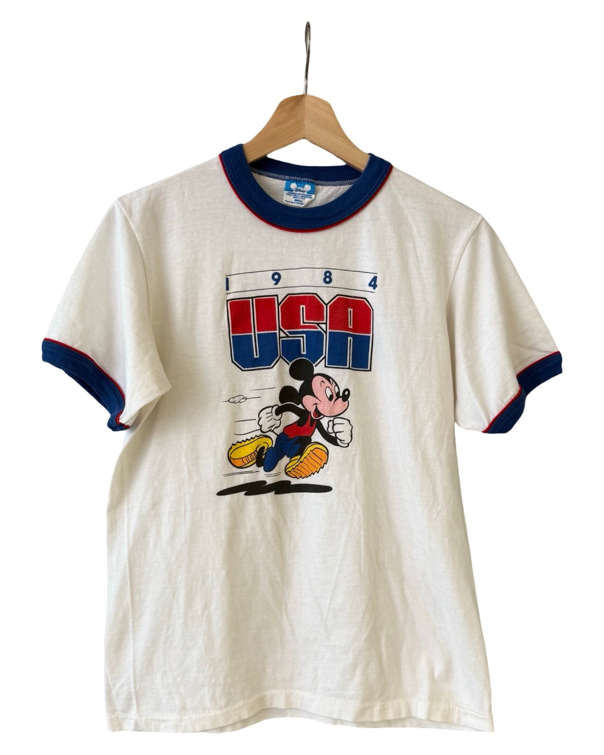 Vintage 1984 Disney Mickey Mouse USA Ringer Tee product image 1