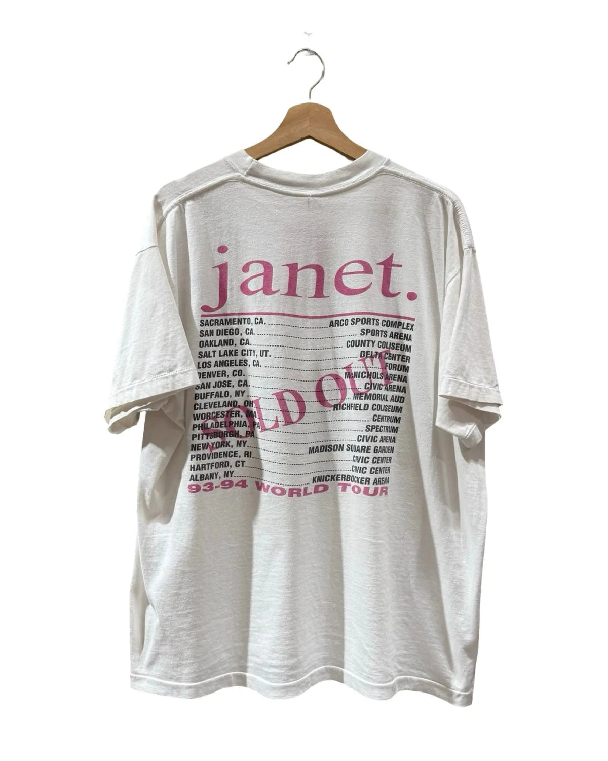 Vintage Rare 1994 Janet Jackson World Tour Sold Out Tee product image 2