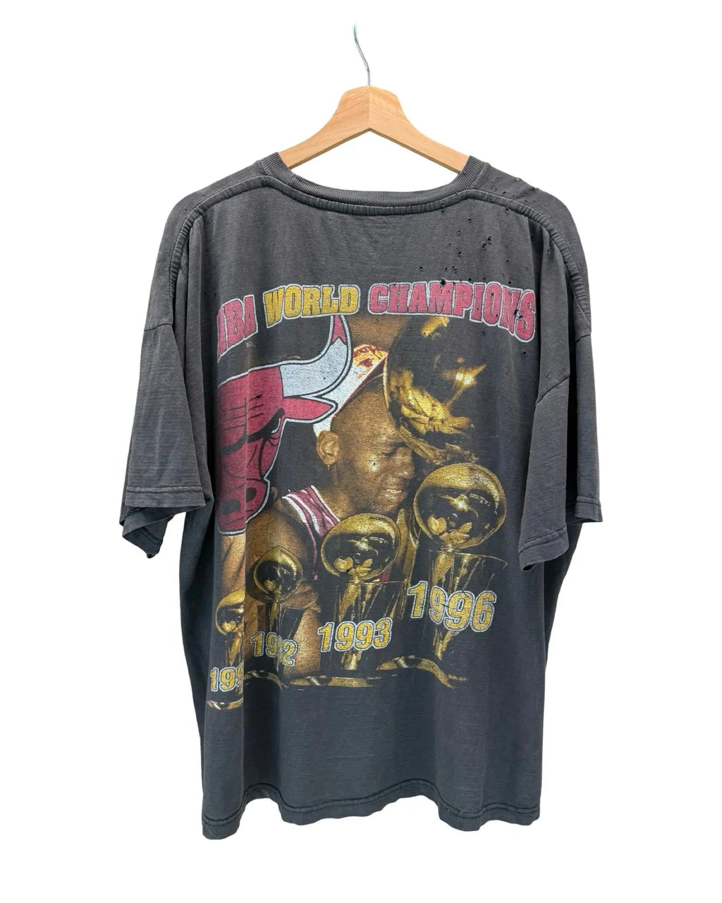 Vintage 1996 Distressed Chicago Bulls Championship Rap Tee product image 2