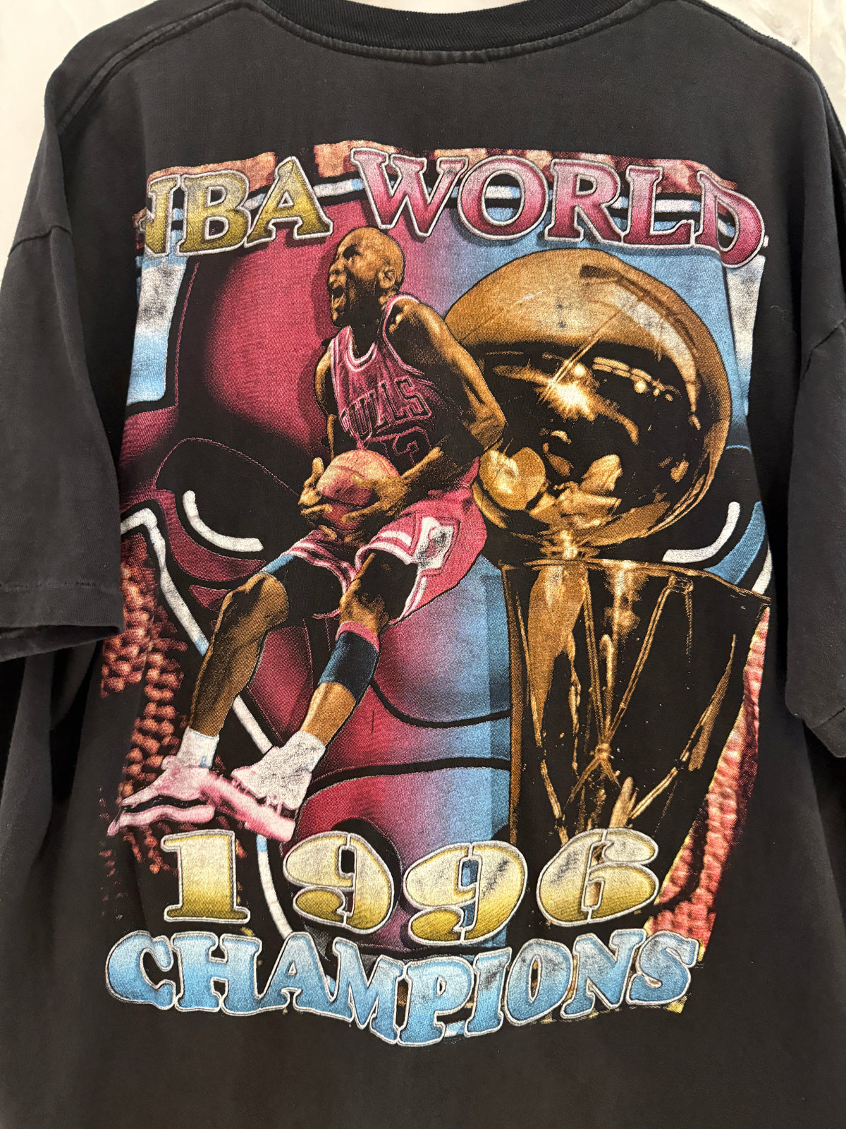 Vintage 1996 Chicago Bulls Jordan Pippen Rodman Rap Tee product image 4