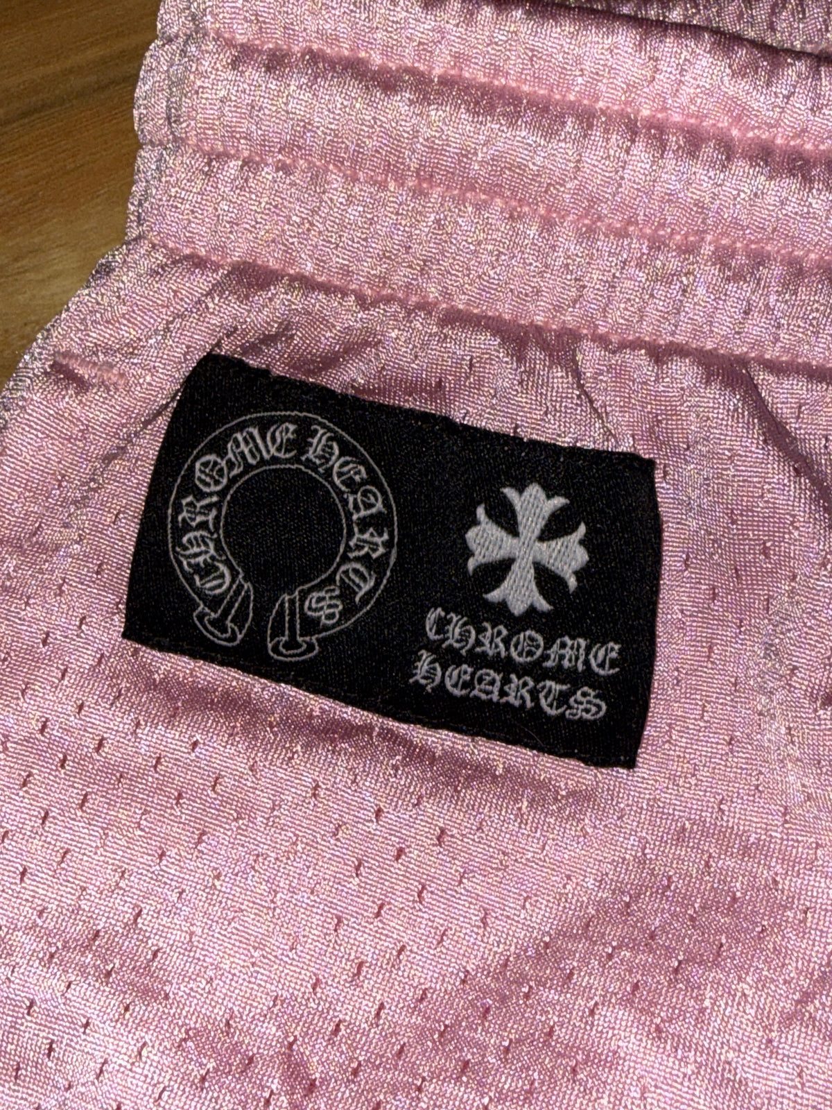 Chrome Hearts Love You Pink Mesh Shorts product image 4