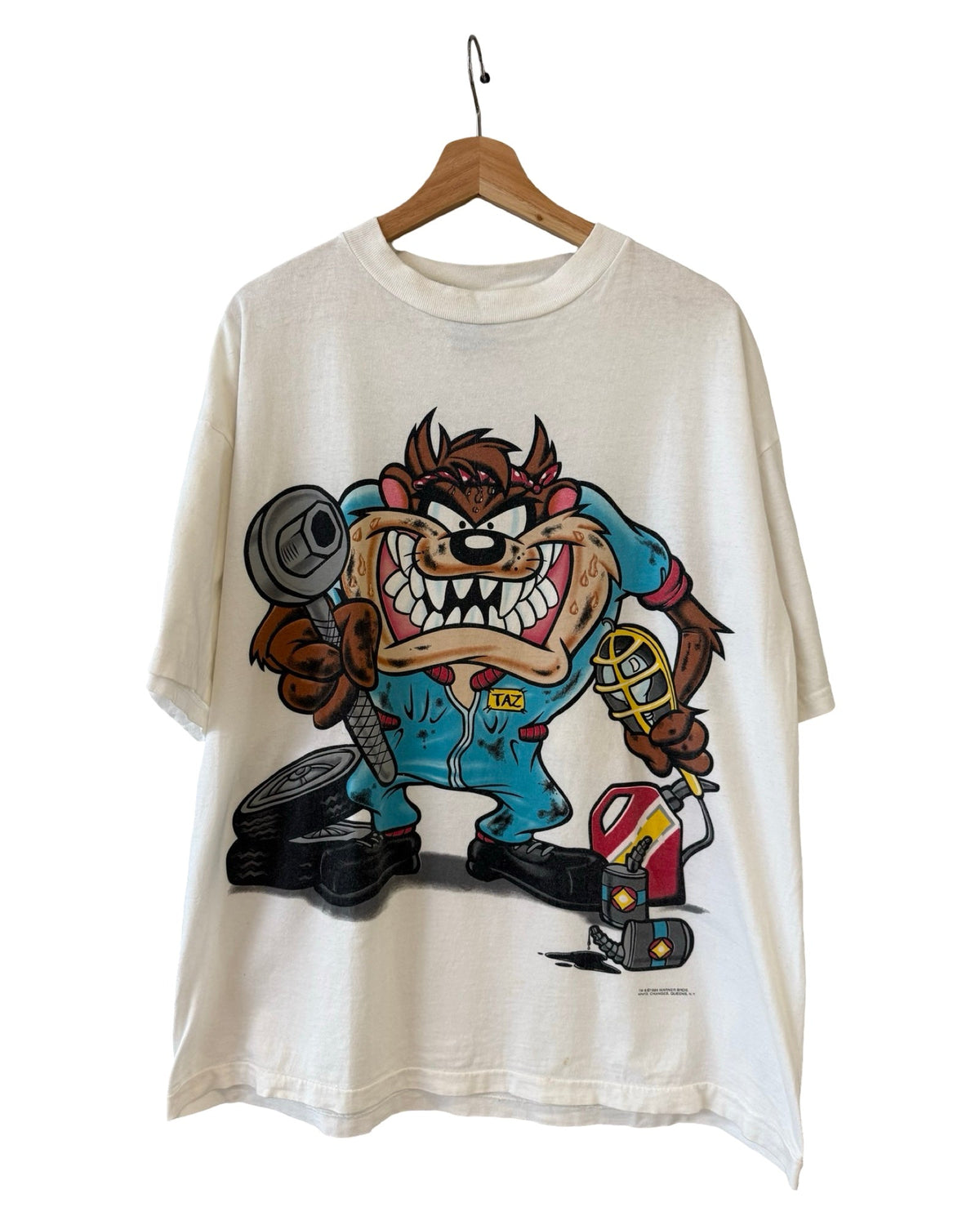 Vintage 1994 Looney Tunes Taz Mechanic Double Sided Tee product image 1